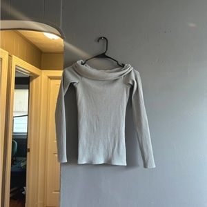 Ribbed Abercrombie Off the Shoulder Sweater